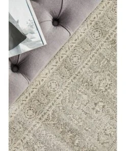 Rug Culture Evoke Silver Flower Transitional Runner Rug -The Shine Nook Sales Store 797882590 5 720x928
