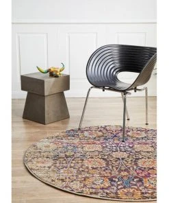 Rug Culture Mirage Zolan Transitional Multi Round Rug -The Shine Nook Sales Store 797882770 7 720x928