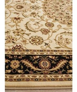 Rug Culture Sydney Collection Medallion Rug Ivory with Black Border -The Shine Nook Sales Store 797883670 5 720x928