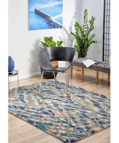 Rug Culture Dreamscape Ropes Modern Blue Rug -The Shine Nook Sales Store 797884120 3 720x928