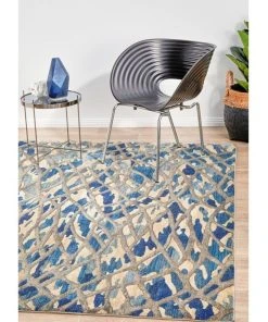 Rug Culture Dreamscape Ropes Modern Blue Rug -The Shine Nook Sales Store 797884120 4 720x928