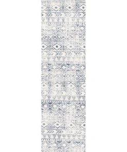 Rug Culture Oasis Ismail White Blue Rustic Rug