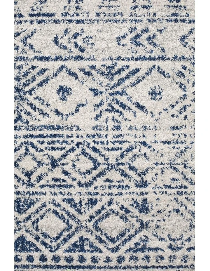 Rug Culture Oasis Ismail White Blue Rustic Rug 5 Rug Culture Oasis Ismail White Blue Rustic Rug - Image 5