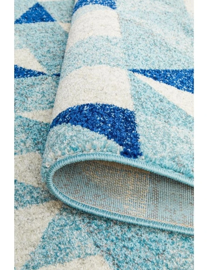 Rug Culture Mirage Illusion Modern Geo Blue Ivory Rug 3 Rug Culture Mirage Illusion Modern Geo Blue Ivory Rug - Image 3