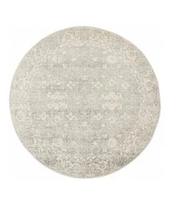 Rug Culture Evoke Shine Silver Transitional Round Rug