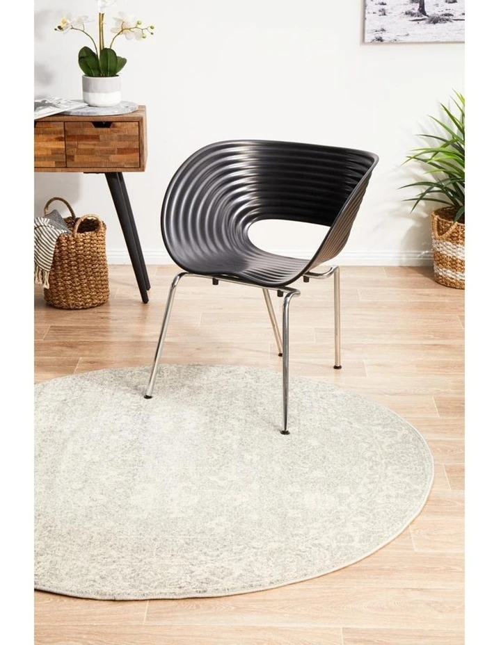 Rug Culture Evoke Shine Silver Transitional Round Rug 7 Rug Culture Evoke Shine Silver Transitional Round Rug - Image 7