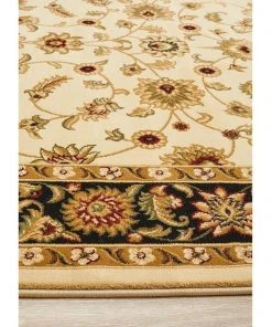 Rug Culture Sydney Collection Classic Rug Ivory with Black Border -The Shine Nook Sales Store 797935330 7 720x928