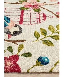 Rug Culture Copacabana Finch and Nest Exquisite Indoor Outdoor Rug Cream -The Shine Nook Sales Store 797935510 4 720x928