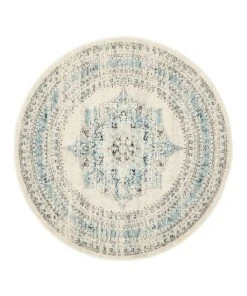 Rug Culture Century 922 White Round Rug