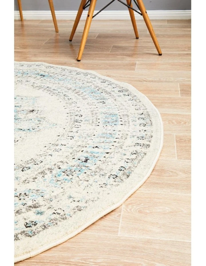 Rug Culture Century 922 White Round Rug 3 Rug Culture Century 922 White Round Rug - Image 3