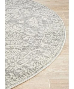 Rug Culture Mirage Gwyneth Stunning Transitional Silver Round Rug -The Shine Nook Sales Store 797938120 3 720x928