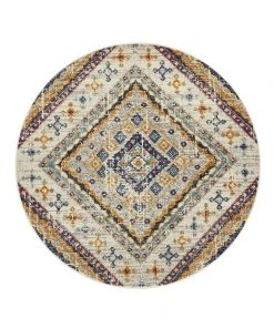 Rug Culture Babylon 203 White Round Rug