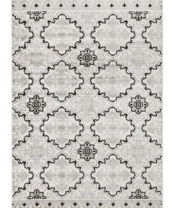 Rug Culture Norah Modern Rug Black White Silver