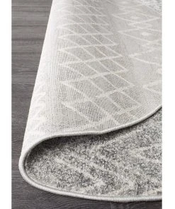 Rug Culture Oasis Selma Silver Tribal Round Rug -The Shine Nook Sales Store 797939470 4 720x928