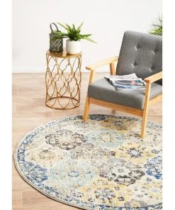 Rug Culture Evoke Poppy Multi Transitional Round Rug -The Shine Nook Sales Store 797941180 7 720x928