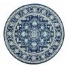 Rug Culture Evoke Release Navy Transitional Round Rug