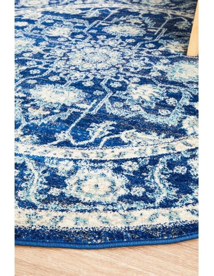 Rug Culture Evoke Release Navy Transitional Round Rug 2 Rug Culture Evoke Release Navy Transitional Round Rug - Image 2