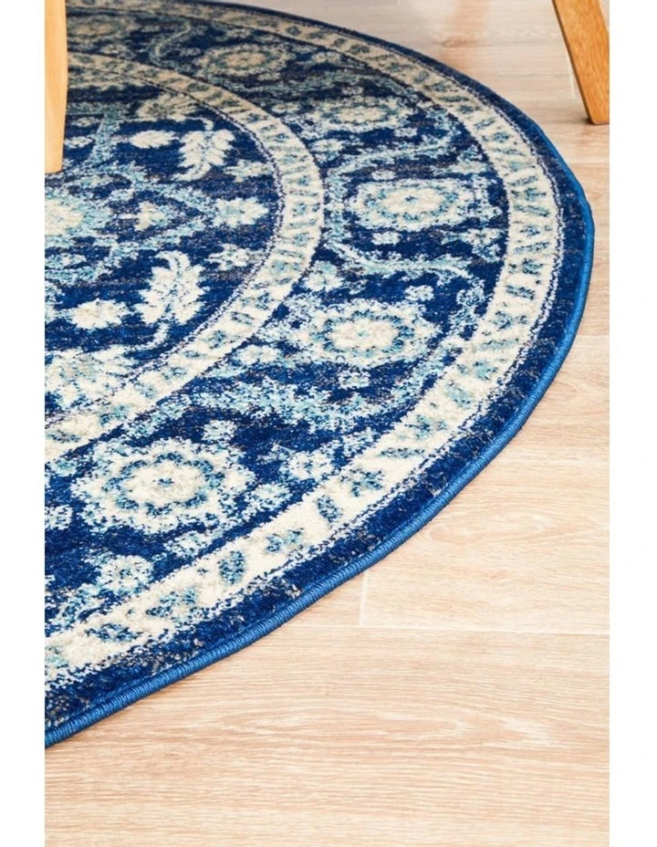 Rug Culture Evoke Release Navy Transitional Round Rug 3 Rug Culture Evoke Release Navy Transitional Round Rug - Image 3