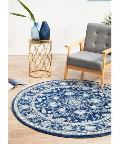 Rug Culture Evoke Release Navy Transitional Round Rug 13 Rug Culture Evoke Release Navy Transitional Round Rug -The Shine Nook Sales Store 798033700 7 720x928