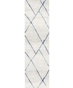 Rug Culture Oasis Noah White Blue Contemporary Rug