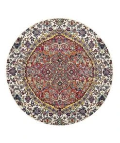 Rug Culture Museum Shelly Rust Round Rug -The Shine Nook Sales Store 798039460 1 720x928