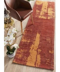 Rug Culture Magnolia 11 Paprika Runner Rug -The Shine Nook Sales Store 798039820 7 720x928