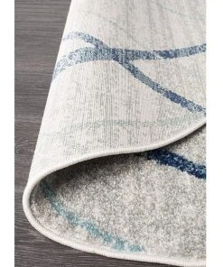 Rug Culture Oasis Noah White Blue Contemporary Round Rug -The Shine Nook Sales Store 798040360 4 720x928