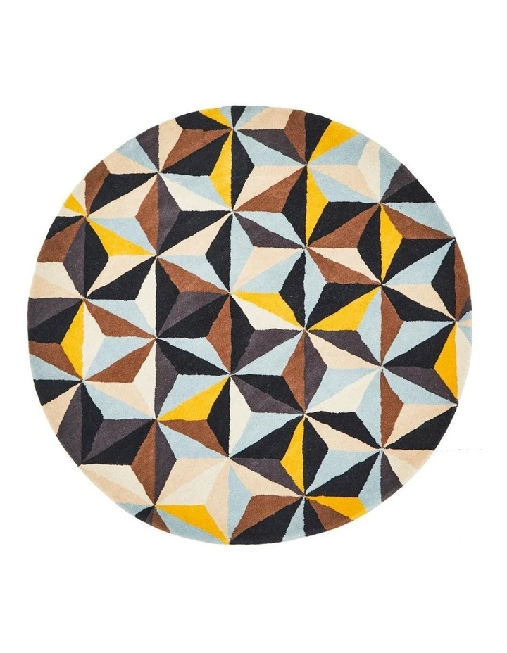 Rug Culture Matrix Pure Wool 900 Blue Round Rug 1 Rug Culture Matrix Pure Wool 900 Blue Round Rug