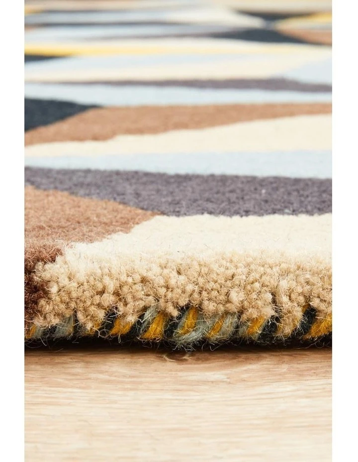 Rug Culture Matrix Pure Wool 900 Blue Round Rug 4 Rug Culture Matrix Pure Wool 900 Blue Round Rug - Image 4