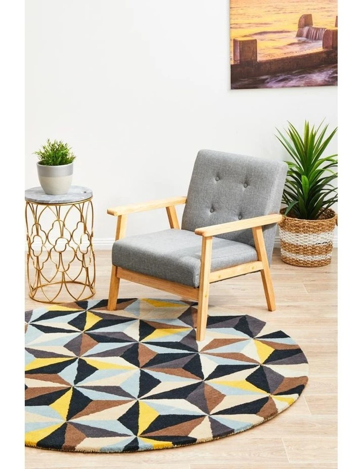 Rug Culture Matrix Pure Wool 900 Blue Round Rug 7 Rug Culture Matrix Pure Wool 900 Blue Round Rug - Image 7