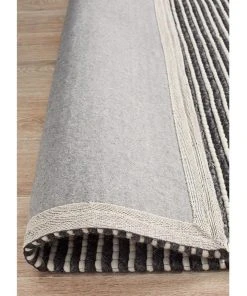 Rug Culture Studio Oskar Felted Wool Striped Rug Black White 10 Rug Culture Studio Oskar Felted Wool Striped Rug Black White -The Shine Nook Sales Store 798042340 6 720x928