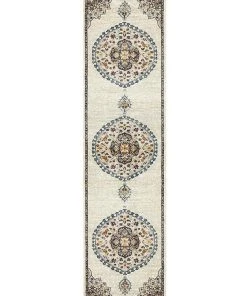 Rug Culture Babylon 202 White Runner Rug