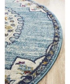 Rug Culture Babylon 202 Blue Round Rug 9 Rug Culture Babylon 202 Blue Round Rug -The Shine Nook Sales Store 798047650 3 720x928