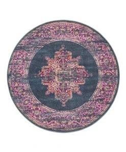 Rug Culture Babylon 211 Navy Round Rug