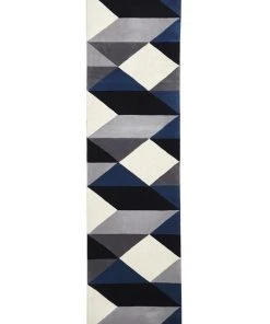Rug Culture Matrix Pure Wool 904 Steel Runner Rug Rug