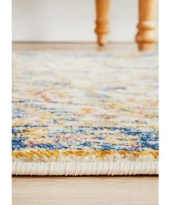 Rug Culture Evoke Peacock Ivory Transitional Runner Rug -The Shine Nook Sales Store 798049720 4 720x928