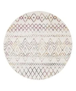 Rug Culture Oasis Nadia Multi Rustic Tribal Round Rug