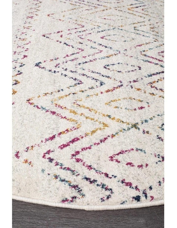 Rug Culture Oasis Nadia Multi Rustic Tribal Round Rug 2 Rug Culture Oasis Nadia Multi Rustic Tribal Round Rug - Image 2