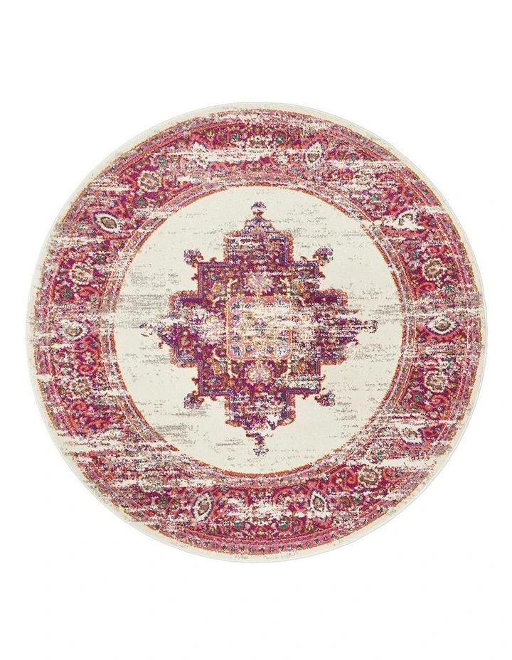 Rug Culture Babylon 211 Pink Round Rug 1 Rug Culture Babylon 211 Pink Round Rug