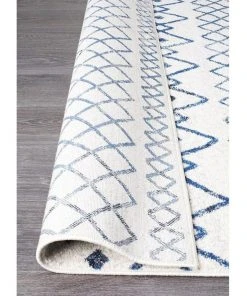 Rug Culture Oasis Nadia White Blue Rustic Tribal Runner Rug 9 Rug Culture Oasis Nadia White Blue Rustic Tribal Runner Rug -The Shine Nook Sales Store 798103450 5 720x928