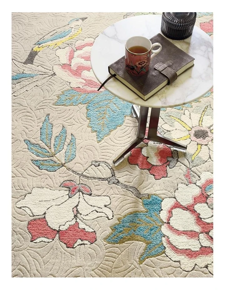 Rug Culture Wedgwood Paeonia Coral 37902 1 Rug Culture Wedgwood Paeonia Coral 37902