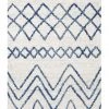 Rug Culture Oasis Nadia White Blue Rustic Tribal Round Rug