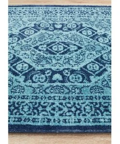 Rug Culture Eternal Whisper Vision Blue Runner Rug
