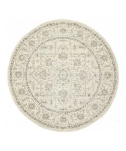 Rug Culture Evoke Winter White Transitional Round Rug