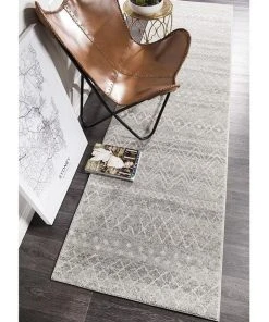 Rug Culture Oasis Nadia Grey Rustic Tribal Runner Rug -The Shine Nook Sales Store 798108670 6 720x928