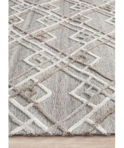 Rug Culture Visions Winter Silver Stream Modern Rug
