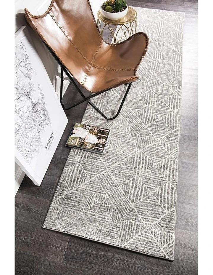 Rug Culture Oasis Kenza Contemporary Silver Runner Rug 6 Rug Culture Oasis Kenza Contemporary Silver Runner Rug - Image 6