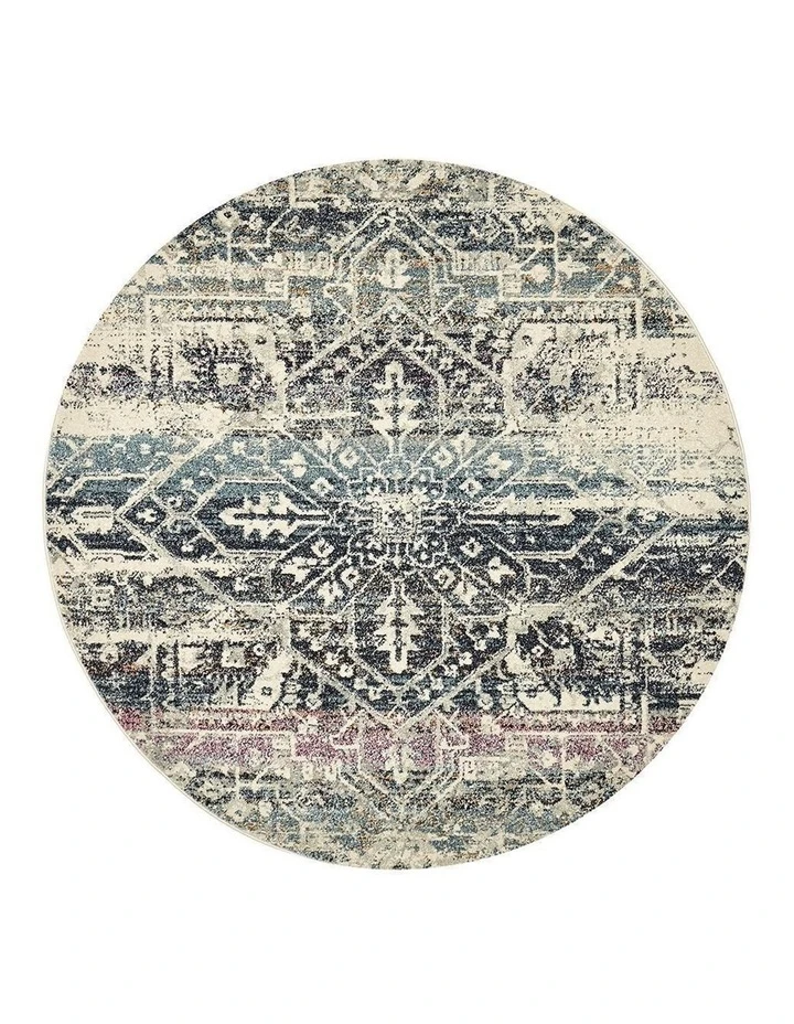 Rug Culture Museum Layton Blue Round Rug 1 Rug Culture Museum Layton Blue Round Rug