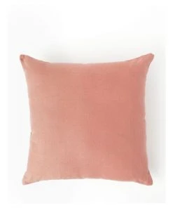 Vue El Blanca Linen Square Cushion Pink Clay