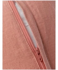Vue El Blanca Linen Square Cushion Pink Clay -The Shine Nook Sales Store 798601150 4 720x928